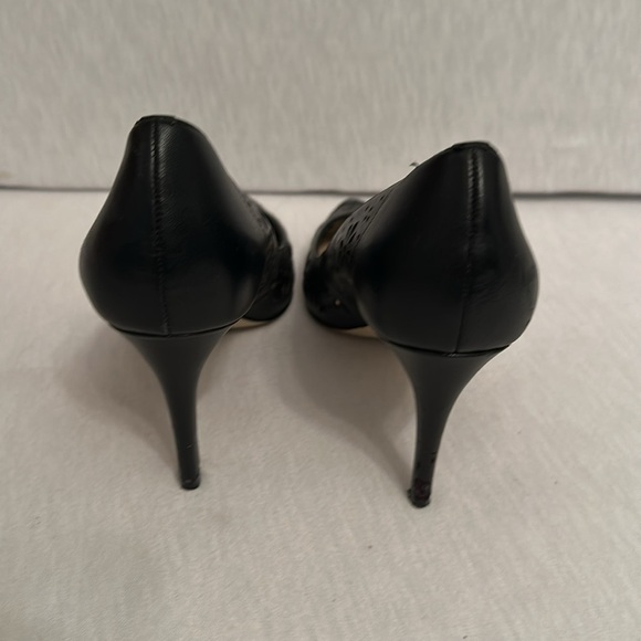 Kate Spade Ella Cutout Black 3.5” Scalloped Edge Pointed Heels Women’s Size 8.5 - Picture 6 of 9
